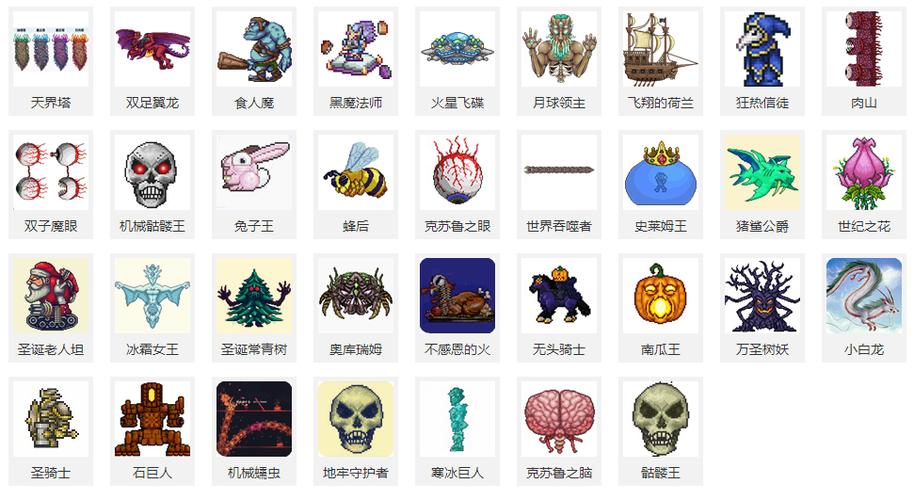 泰拉瑞亚1.2所有boss