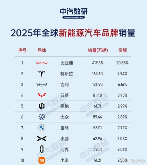 新能源汽车十大名牌