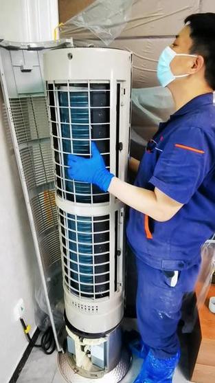 圆柱空调清洗拆卸视频