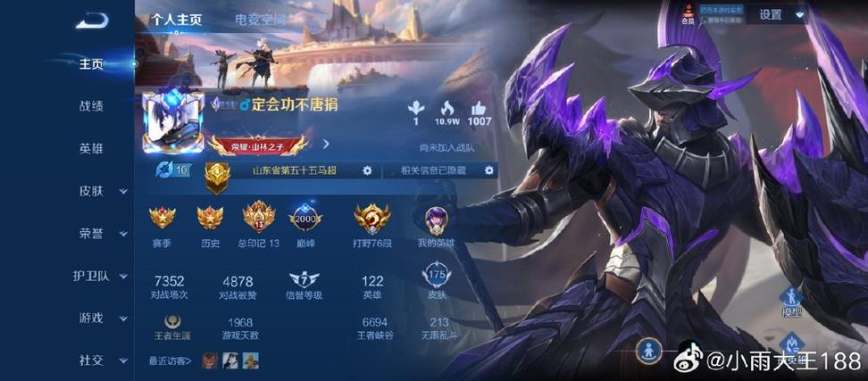 王者荣耀怎么看所有的历史战绩