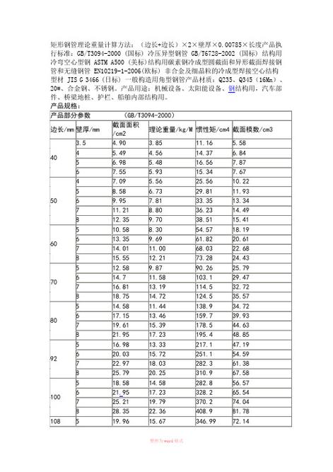 钢管的重量计算方法
