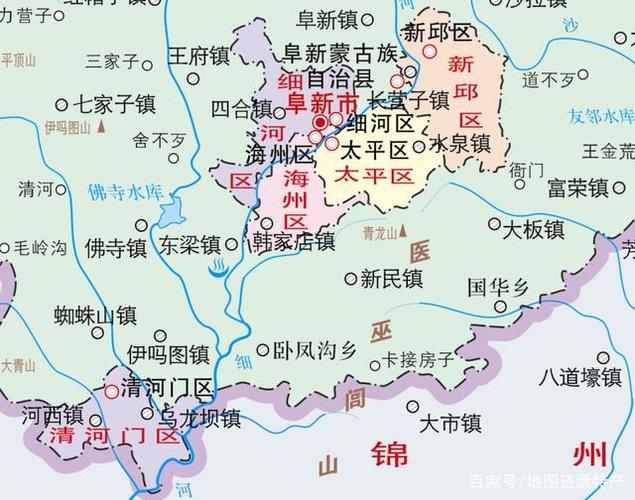 辽宁阜新市地图