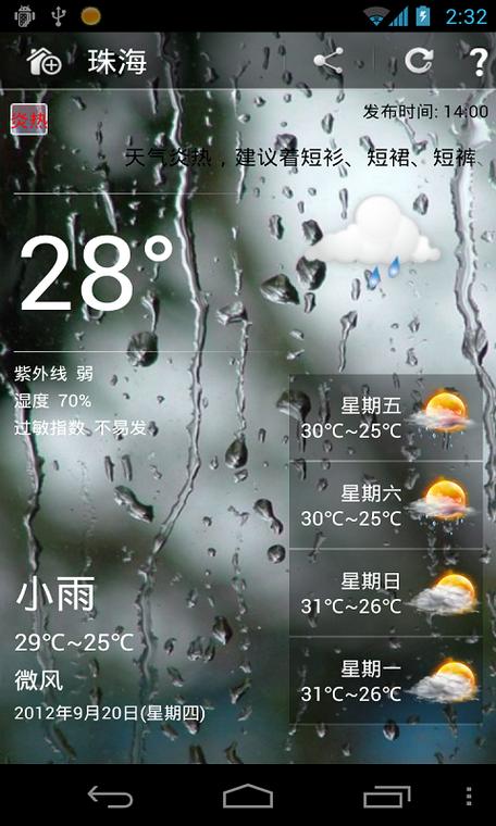 365天气预报