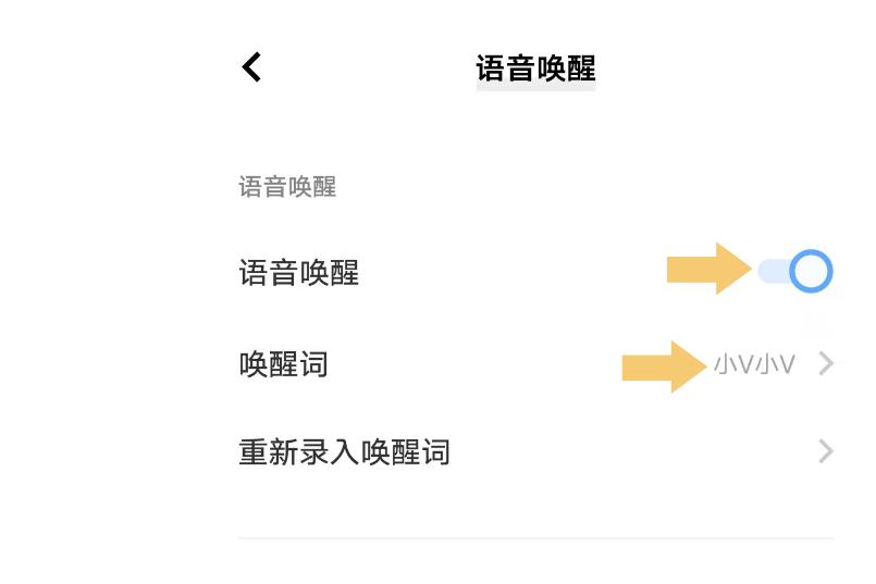 小v怎么语音唤醒
