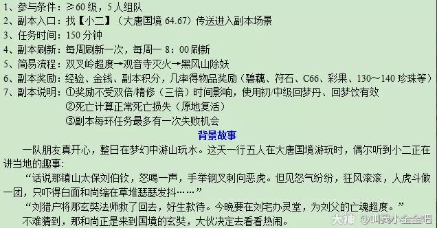 黑风山副本介绍