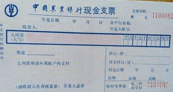 现金可兑换支票吗