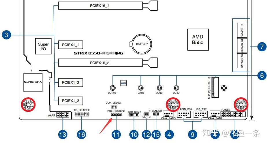 b550主板插线图