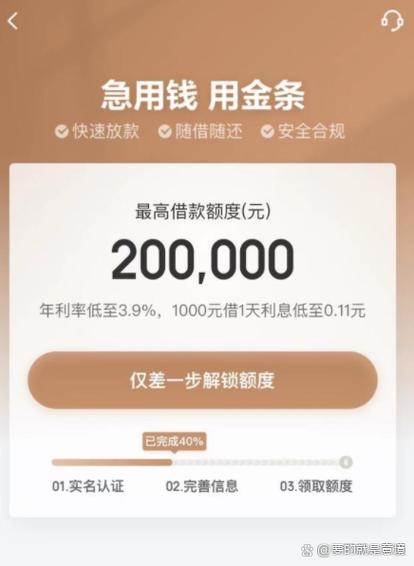 京东金条开通额度