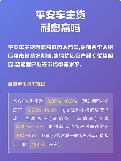 平安的车主贷利息高吗