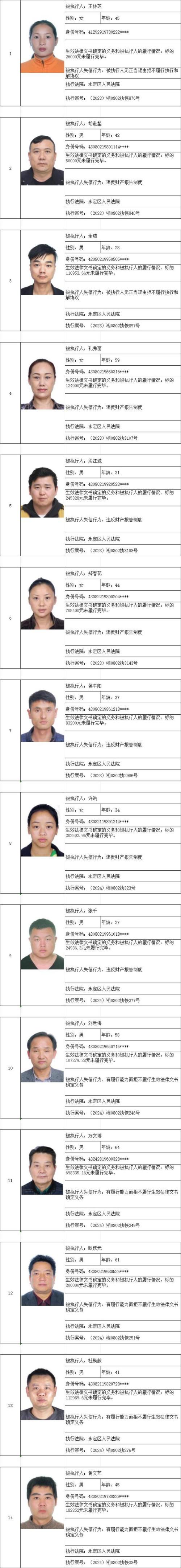 查询被执行人名单