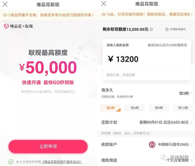 唯品花属于哪个银行