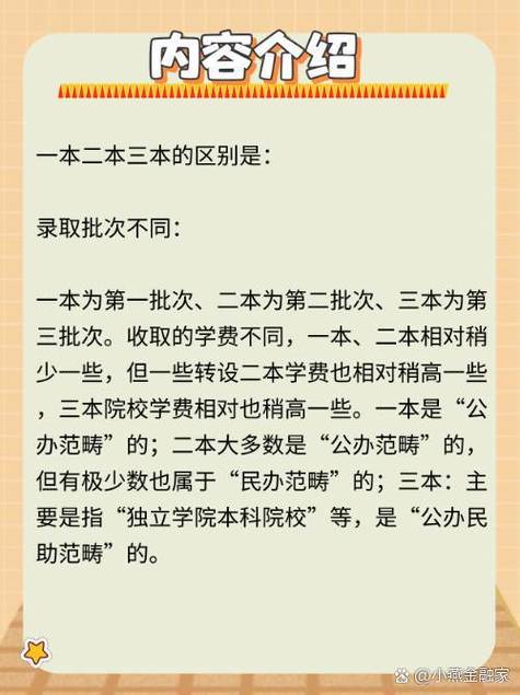 一本二本三本和本科有什么区别