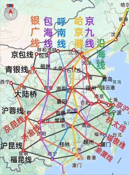 中国铁路交通图
