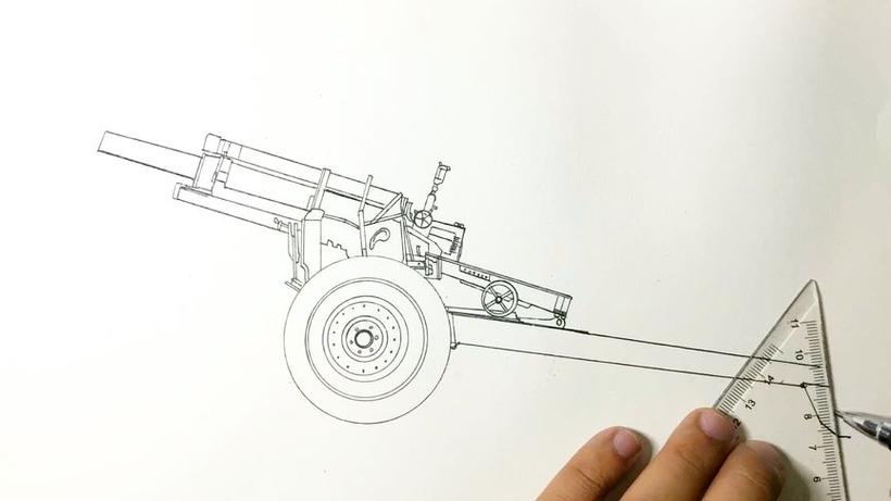 榴弹炮简笔画
