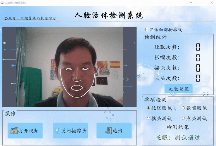 人脸识别图片眨眼生成器