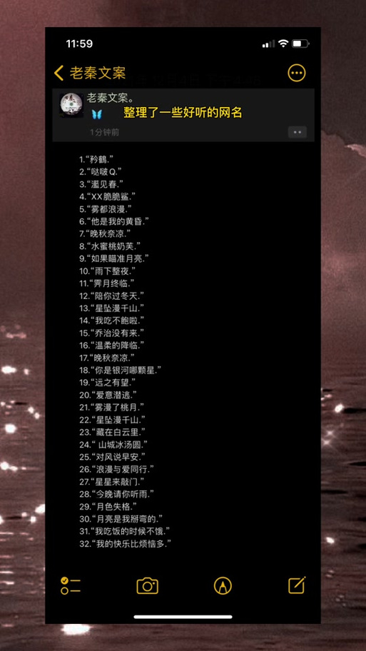 和平精英游戏昵称