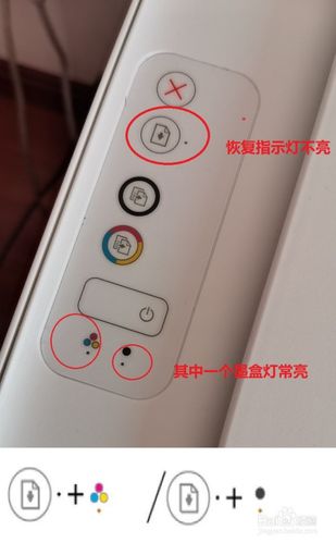 惠普打印机没墨指示灯