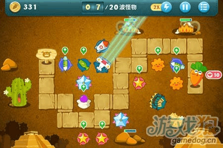 保卫萝卜沙漠11关攻略