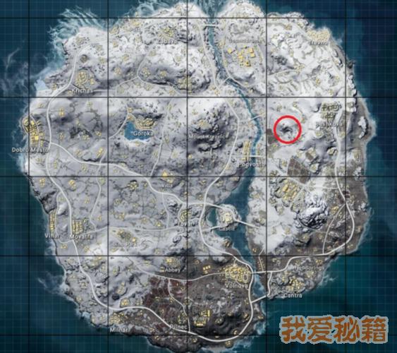 和平精英雪地地图空投洞在哪