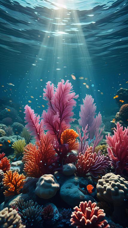 海底水草图片