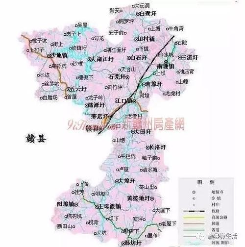 赣县乡镇地图全图