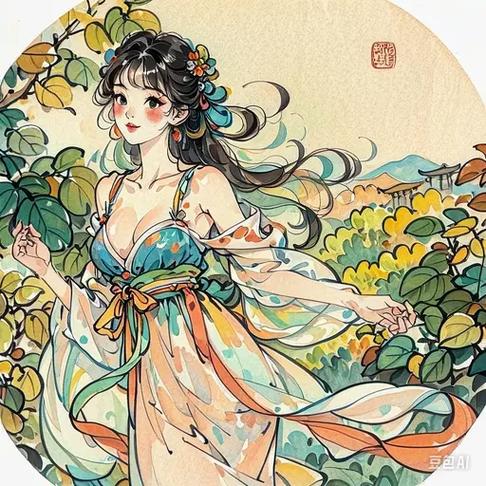画一个古风仙女鞋