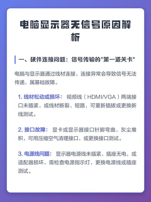 电脑屏幕无信号是什么原因