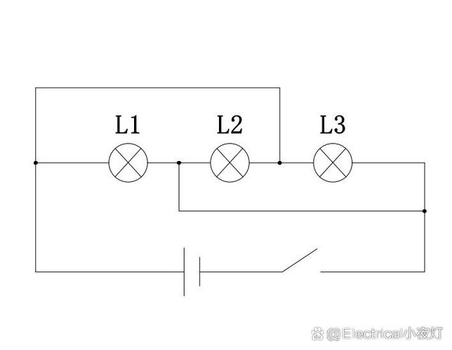 三个开关控制三个灯接线图