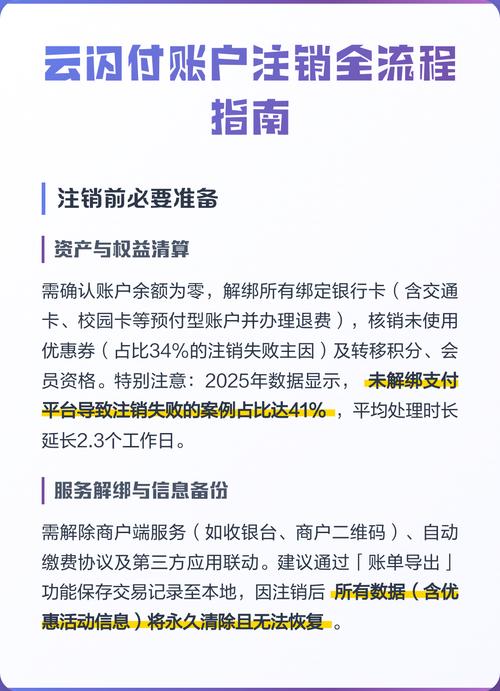 怎样注销云闪付账号