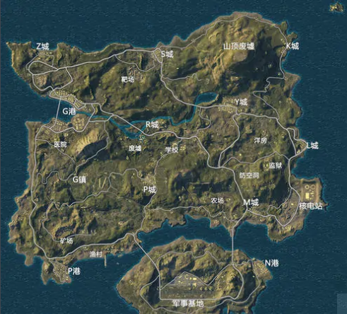 和平精英海岛地图图片