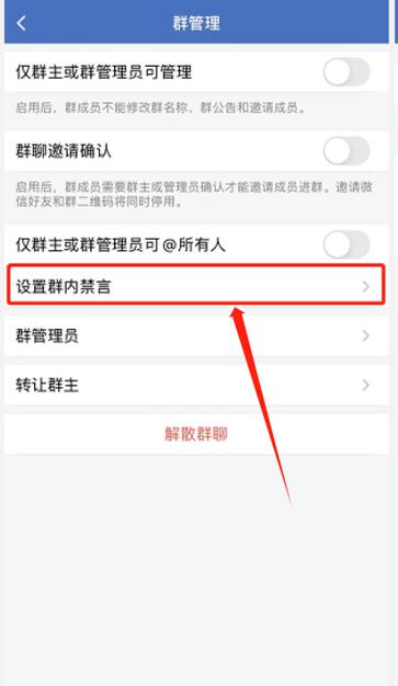 全群禁言怎么弄