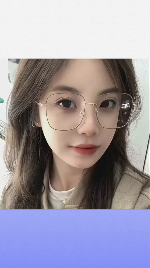 戴眼镜适合的刘海