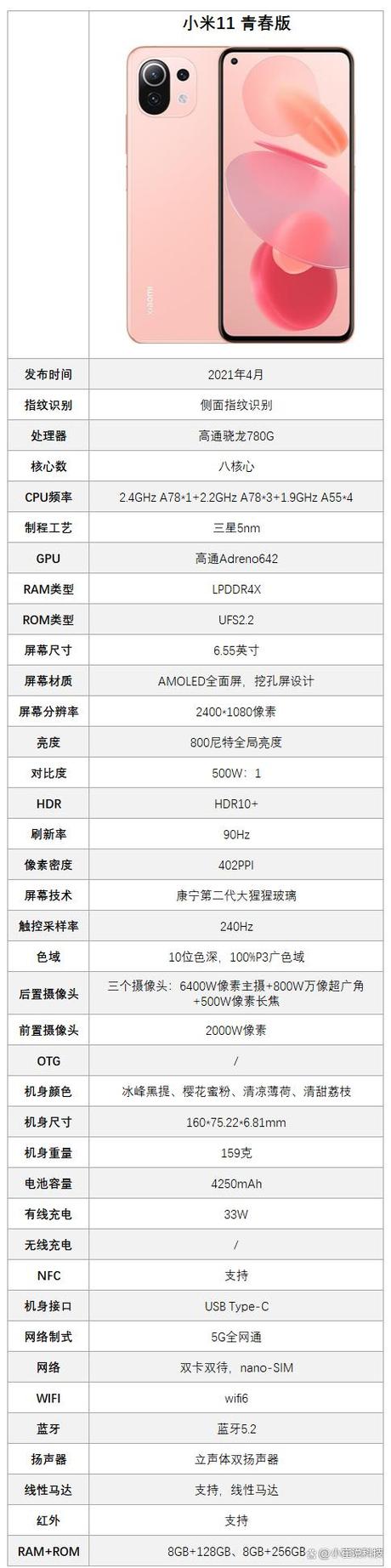 小米11参数配置表
