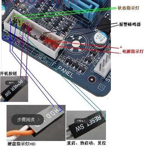 技嘉主板开机插线
