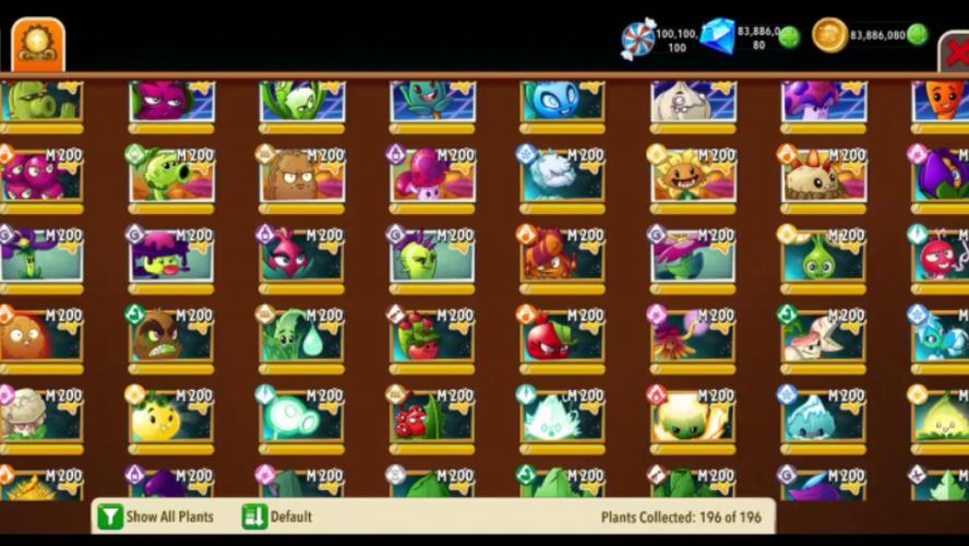 pvz2全部植物满级