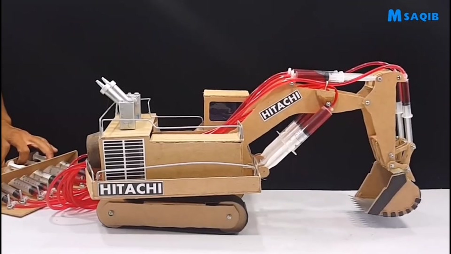 手工制作挖掘机