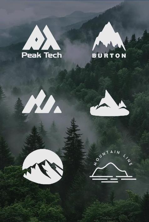 三个山峰形状的牌子