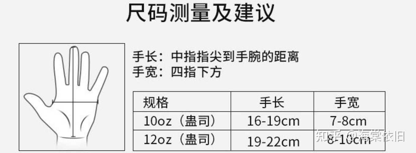 拳击手套尺码选择方法