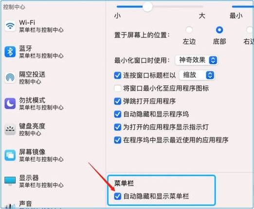 系统功能栏隐藏