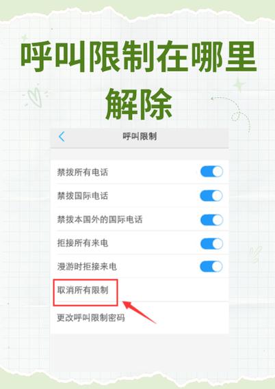 如何解除限制呼叫