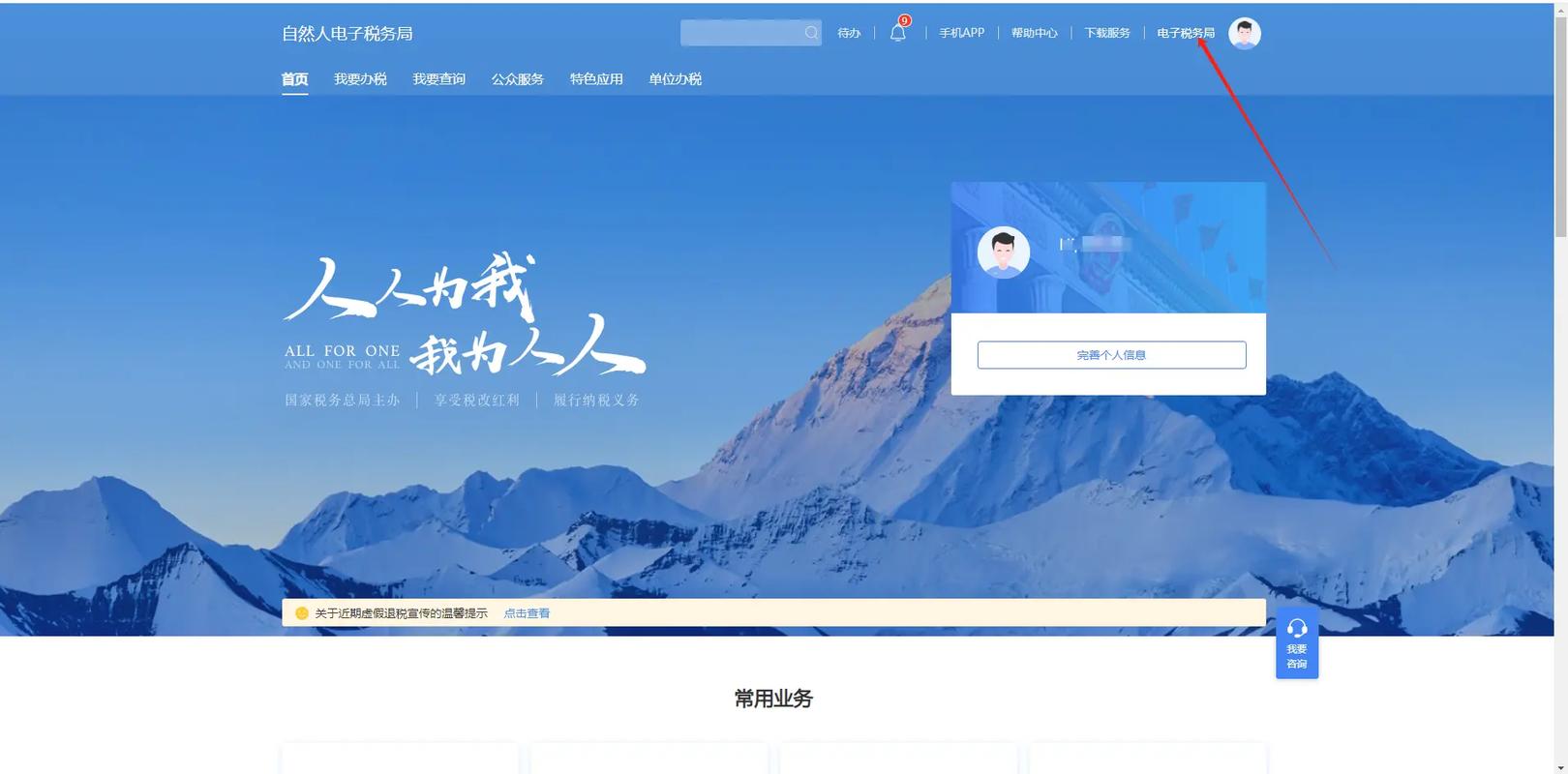 自然人电子税务局网页版