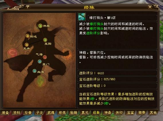 天龙八部手游峨眉经脉
