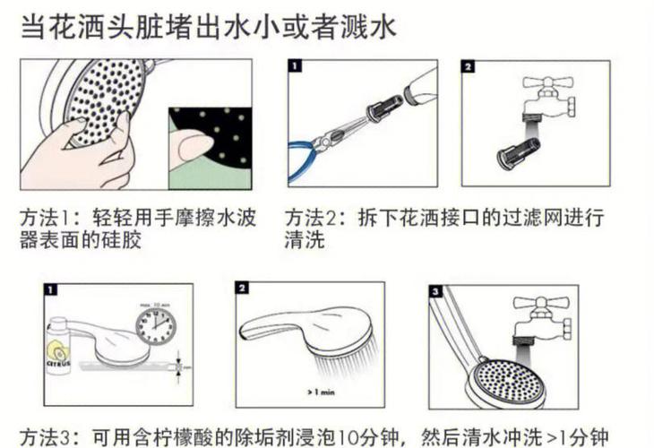 花洒的清洗方法