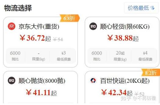 大件最便宜的三个物流