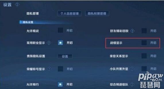 怎么不让别人看历史战绩