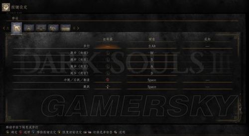 黑暗之魂3电脑按键