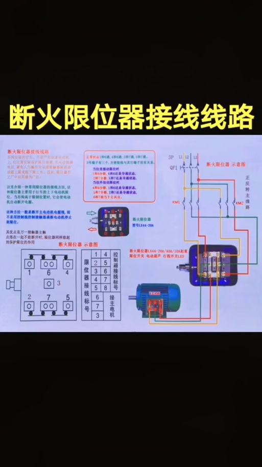 行车限位器实物接线图
