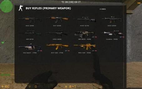 cs1.6所有武器一览表