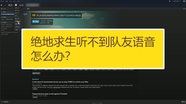 pubg没有语音