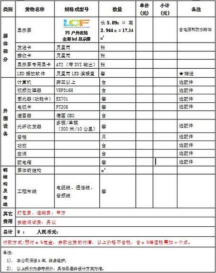 电子显示屏回收价格表